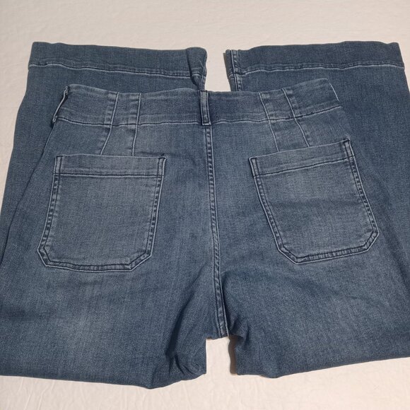Maeve Women's The Colette Crop High Rise Wide Leg Jeans 32P - Picture 3 of 9